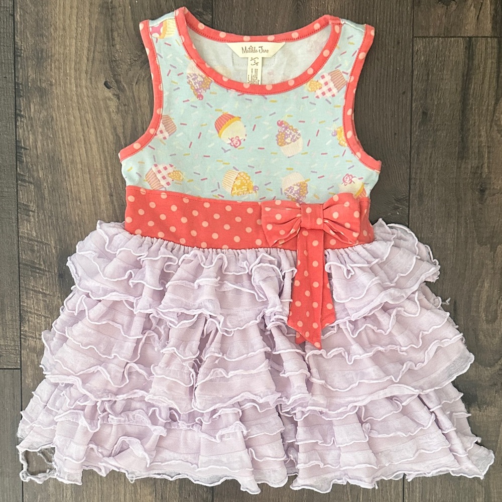 2T cupcake party dress (play condition)
